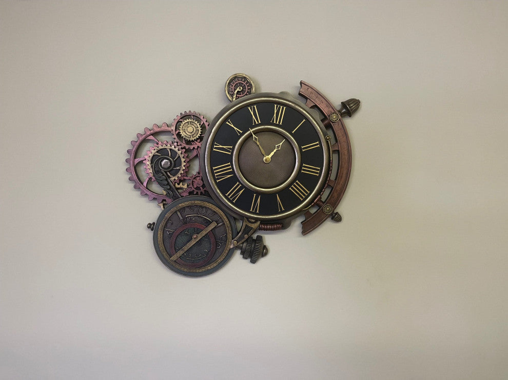 Steampunk Industrial Wall Clock