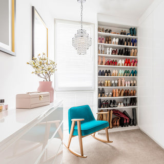 1-Light Chrome Modern Glam Mini Chandelier With Tier Cascading Crystals