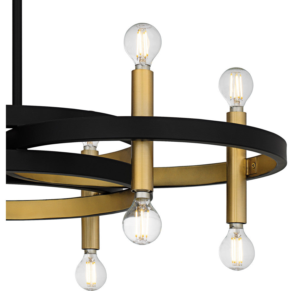 Quoizel WID5030 Winsland 12 Light 30"W Abstract Chandelier - Matte Black