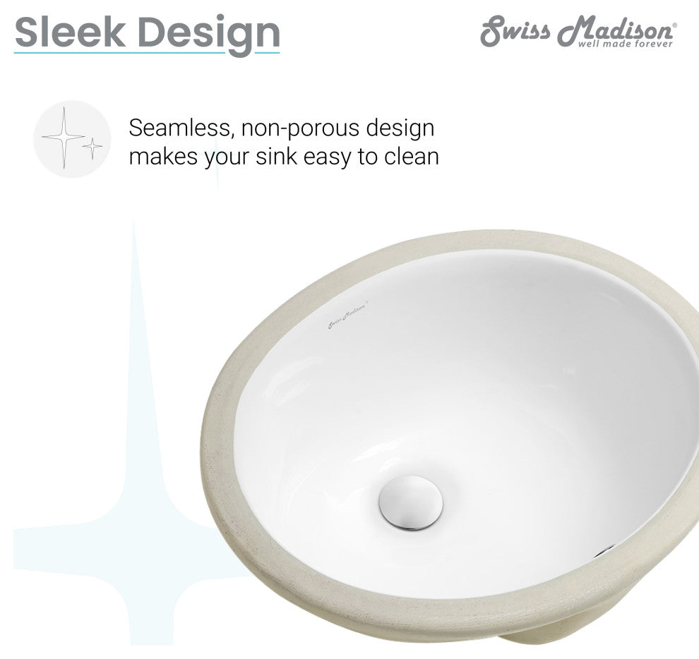 Monaco 16.5" Oval Under-Mount Bathroom Sink