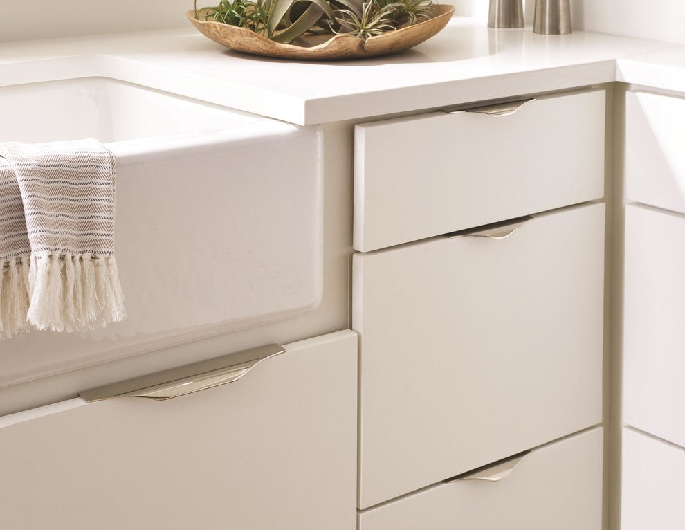 Amerock Aloft Cabinet Edge Pull, Polished Nickel, 4-3/16" Center-to-Center