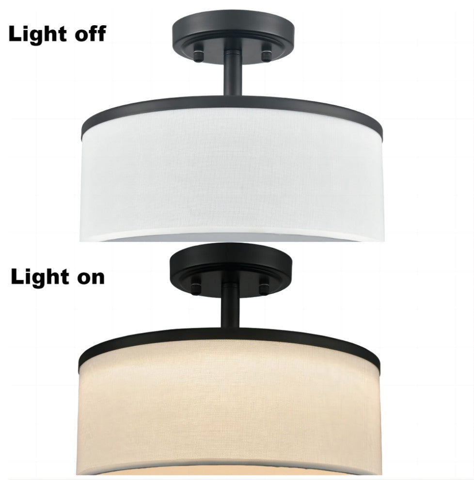 Modern Black LED Ceiling Light Dimmable 3000K-5500K