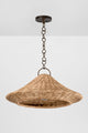 Baychester 22" Wide Bronze Leaf Pendant