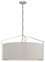 Bow Large Pendant, Sterling Finish, Flax Shade