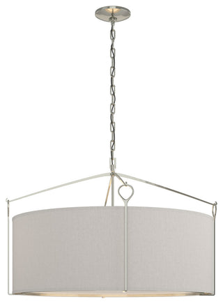 Bow Large Pendant, Sterling Finish, Flax Shade