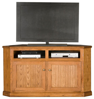 Eagle Furniture 56" Corner Entertainment Console, Chocolate Mousse