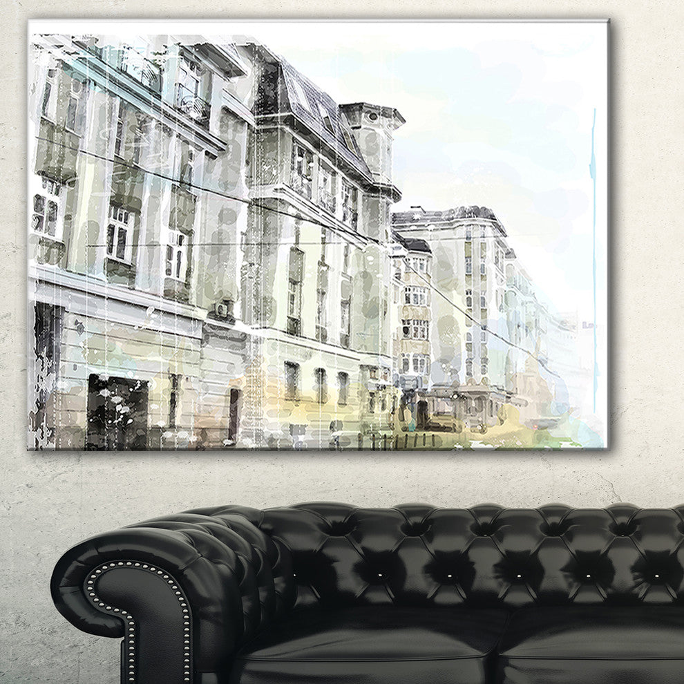 "Watercolor Dark Illustration" Canvas Print