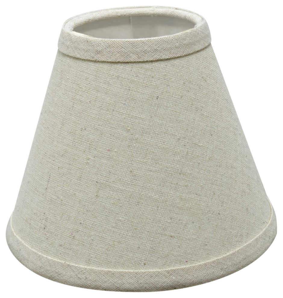 32101-5 Small Hardback Empire Chandelier Clip On Lamp Shade Oatmeal 3"x6"x5"