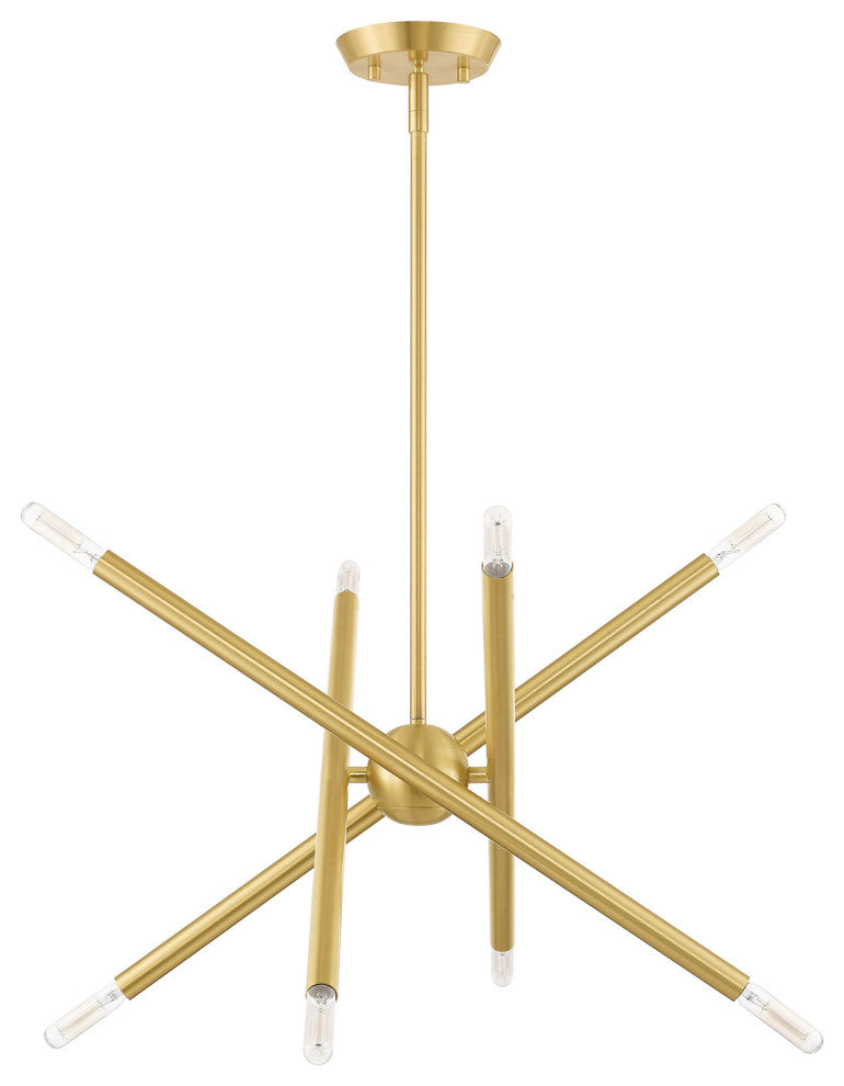Livex Lighting Soho 8 Light Satin Brass Chandelier