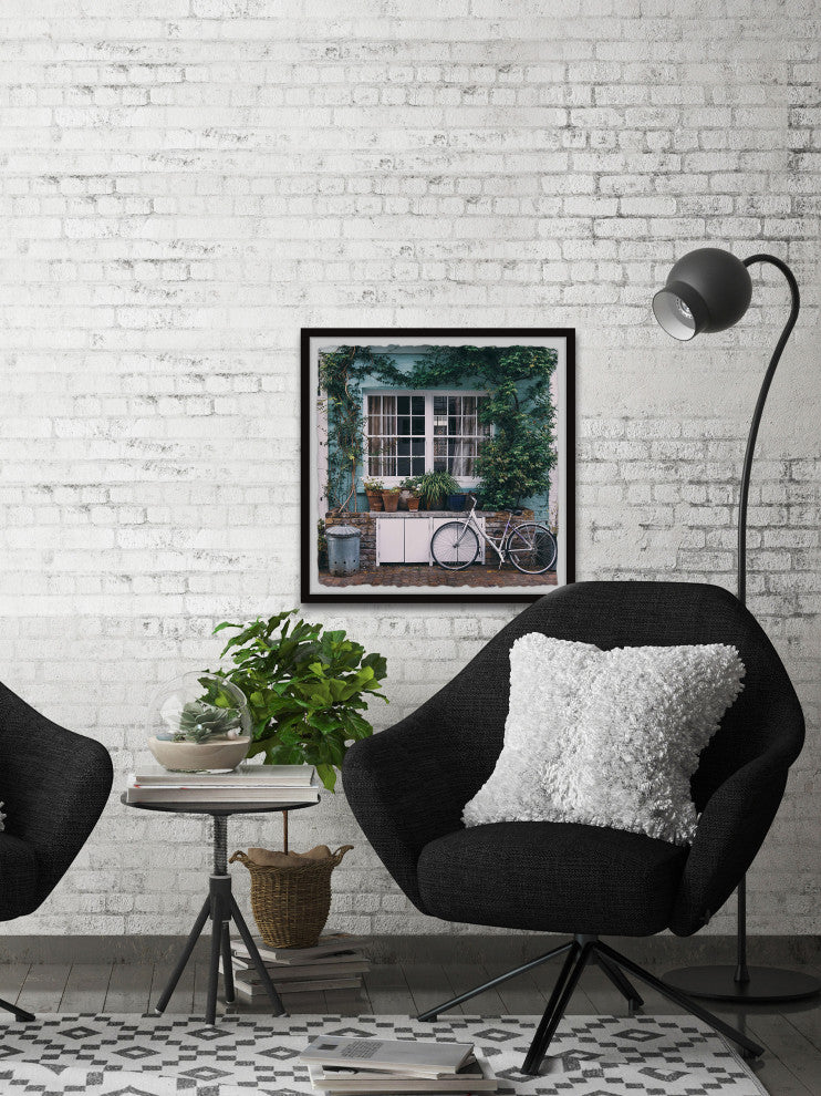"Window Vines" Framed Painting Print, 12x12