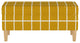 Elliot Storage Bench, Rectangle Grid Mustard