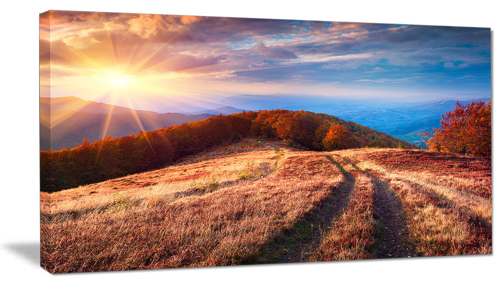 Beautiful Carpathian Mountains, Landscape Canvas Art Print, 32"x16"
