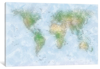 "World Map VI" by Michael Tompsett, Canvas Print, 40x26"