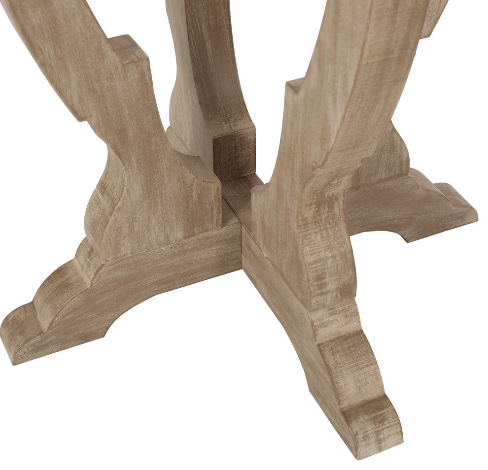 Ridge French Country Accent Table With Round Top, Natural