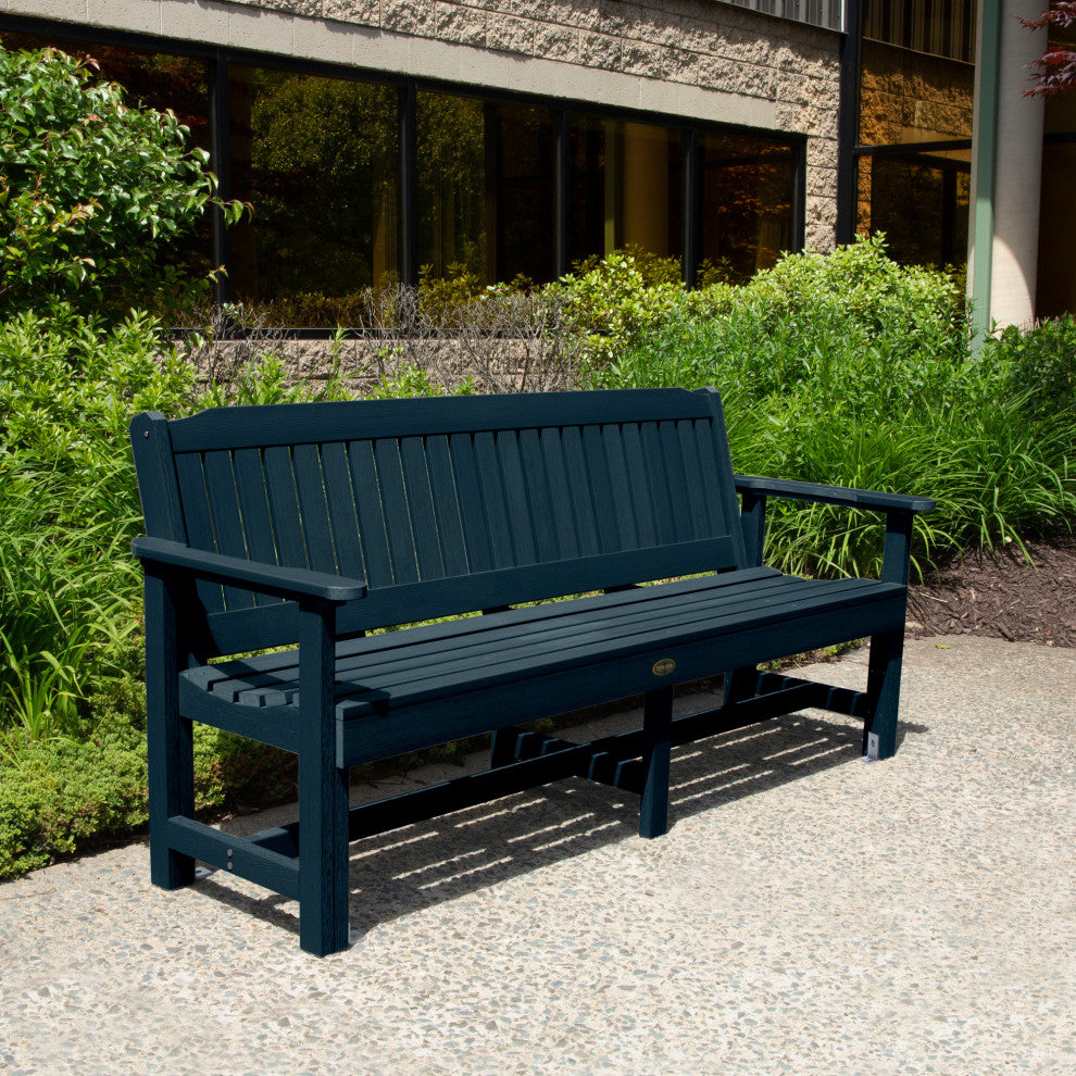 The Sequoia Professional Commercial Grade Exeter 6' Garden Bench, Federal Blue
