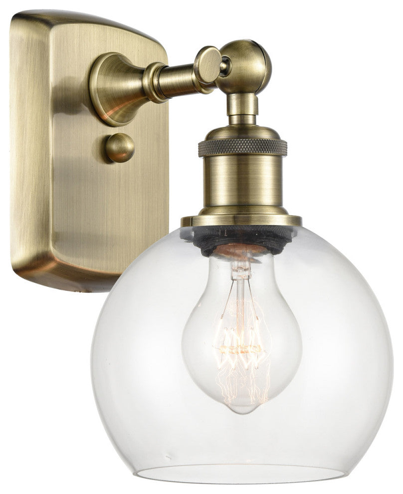 Innovations 516-1W-AB-G122-6 1-Light Sconce, Antique Brass