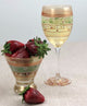 Mosaic Gold Garland Wine Glasses, Set of 2
