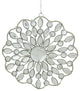 Jeweled Rhinestone Medallion Christmas Ornament, Silver, 4.5"