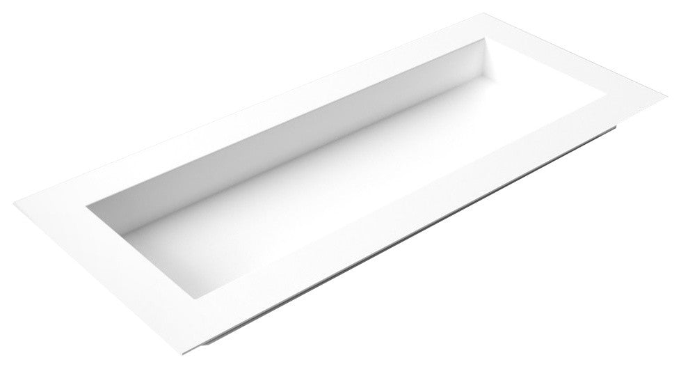 Geo Flat Planter, White