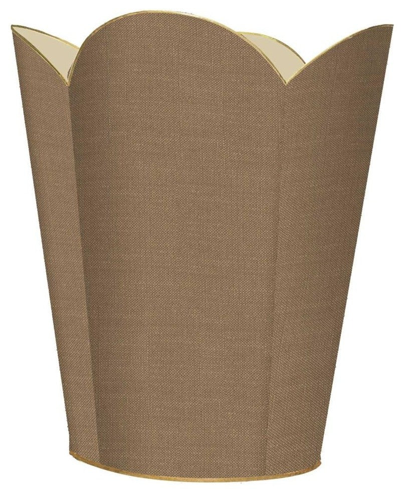 Taupe Linen Wastepaper Basket