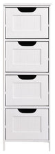 White Bathroom Storage Freestanding Cabinet With Drawers