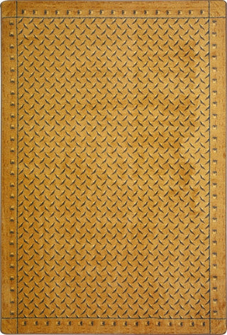 Kaleidoscope Rug, Diamond Plate, 3'10"x5'4", Gold