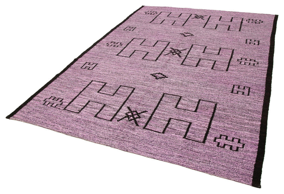 Rug N Carpet - Hand-knotted Turkish 6' 3'' x 8' 11'' Unique Wool Kilim Rug