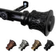 Verena 13/16" Curtain Rod, Black, 48-84"