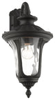 Textured Black Traditional, Victorian, Sculptural, Outdoor Wall Lantern