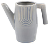 8.75" Rainbow Ceramic Watering Can,Glass Blue
