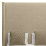 Nativa Interiors Aylet Plain Bed, Flax, King, High Headboard