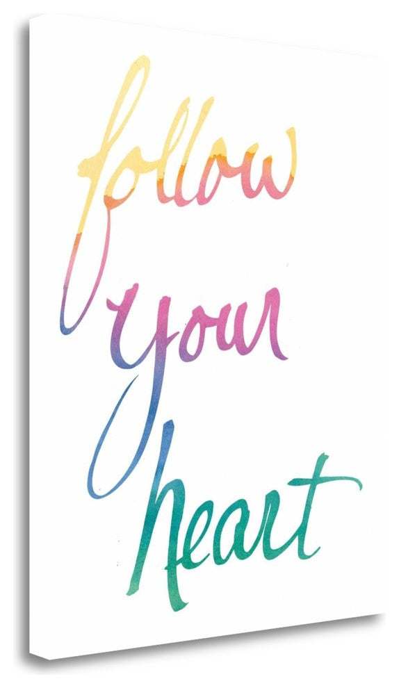 "Colorburst II Heart White" By Mike Schick, Giclee Print on Gallery Wrap Canvas