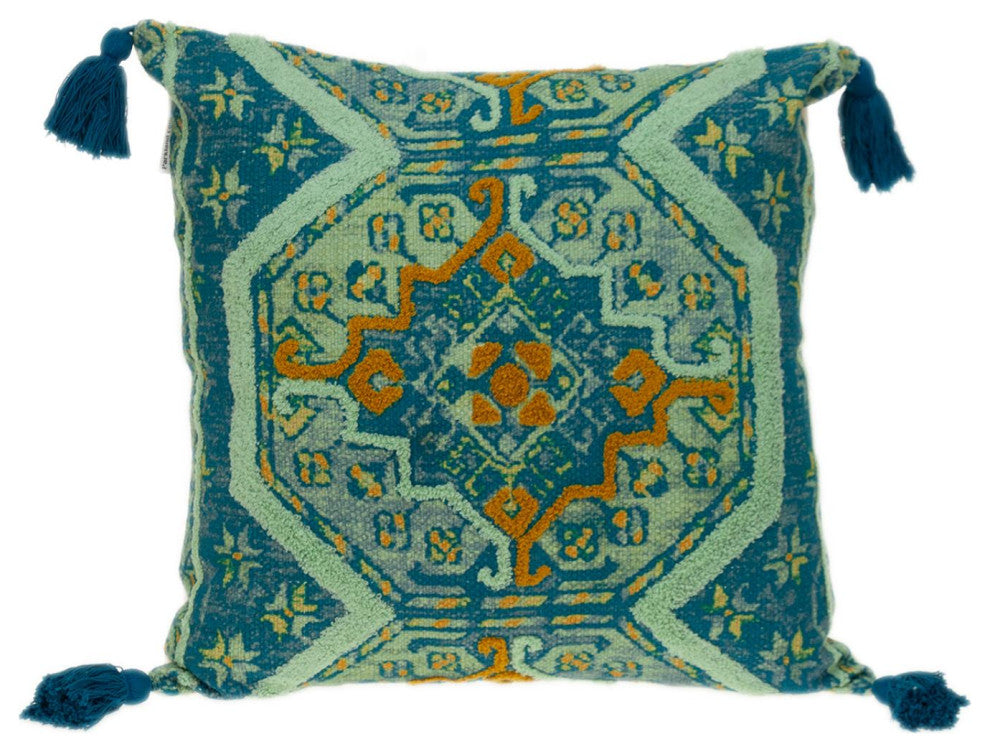 Parkland Collection Lotus Teal Throw Pillow