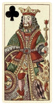 "King of Clubs (Bauern Hochzeit Deck)" Paper Art, 38"x74"