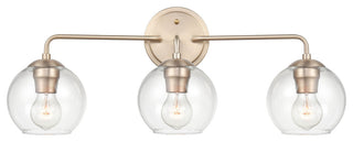 3 Light 25.5 in. Modern Gold Bathroom Vanity Light