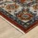 Augustus Panel Medallions Red/ Ivory Indoor Area Rug, Red, 6'7"x9'6"