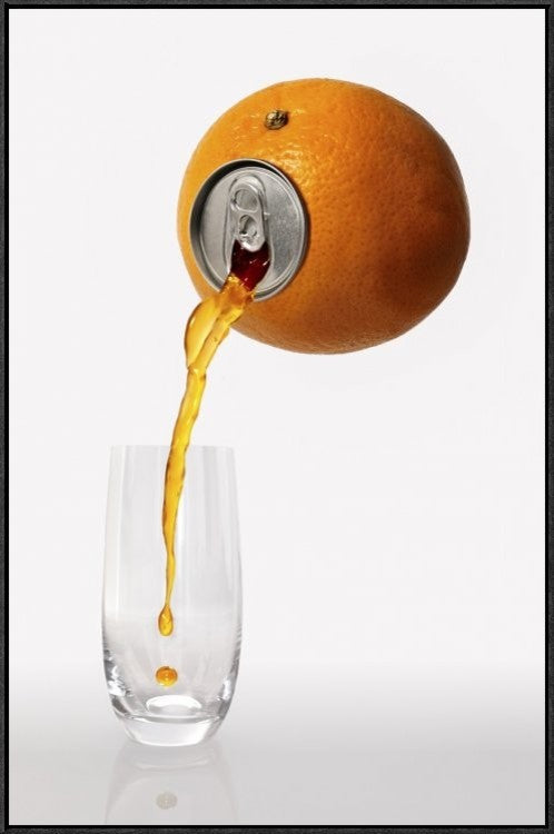 "Natural Refreshment." Framed Canvas Giclee by Jesus M. Garcia, 25x37"