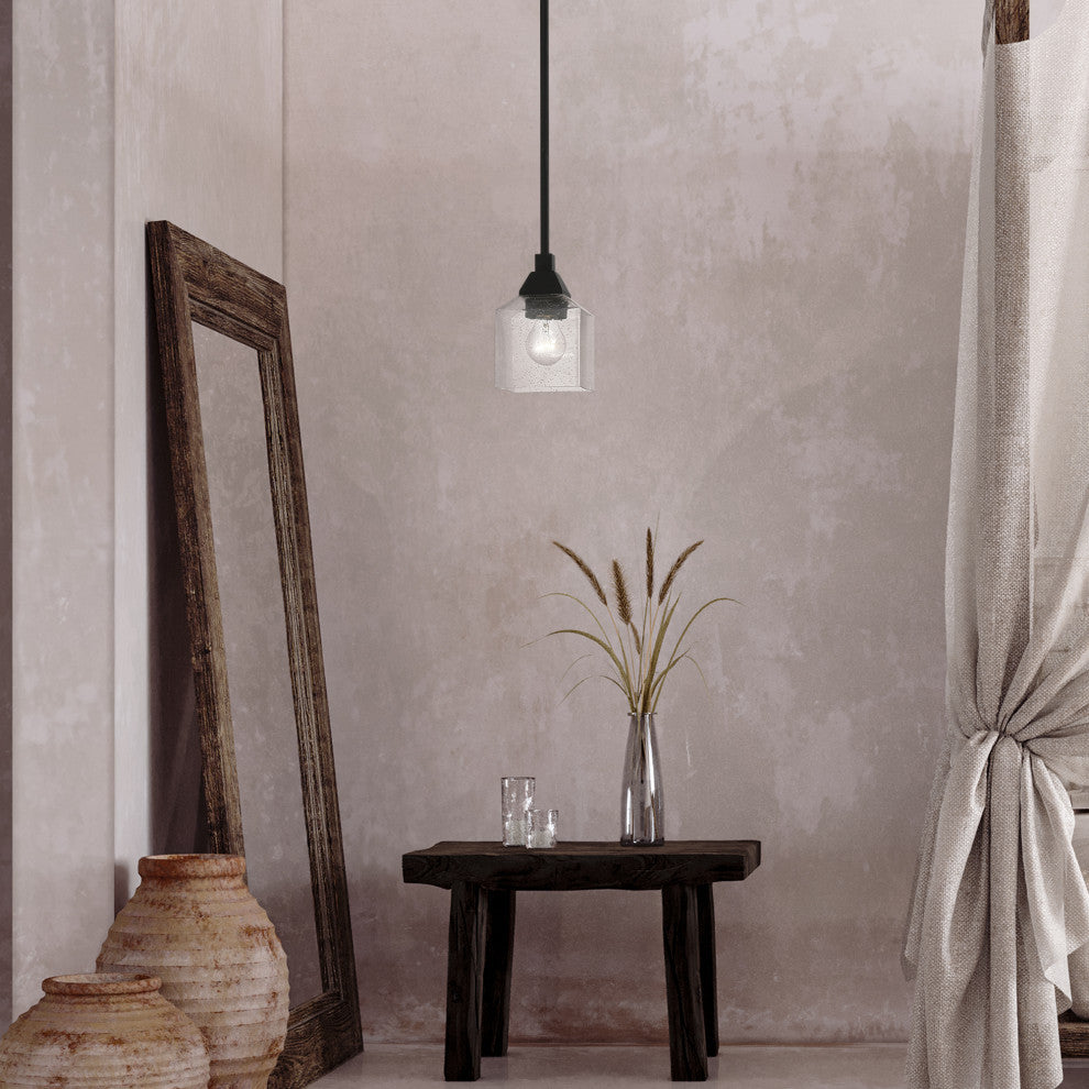 Aragon 1 Light Black Mini Pendant