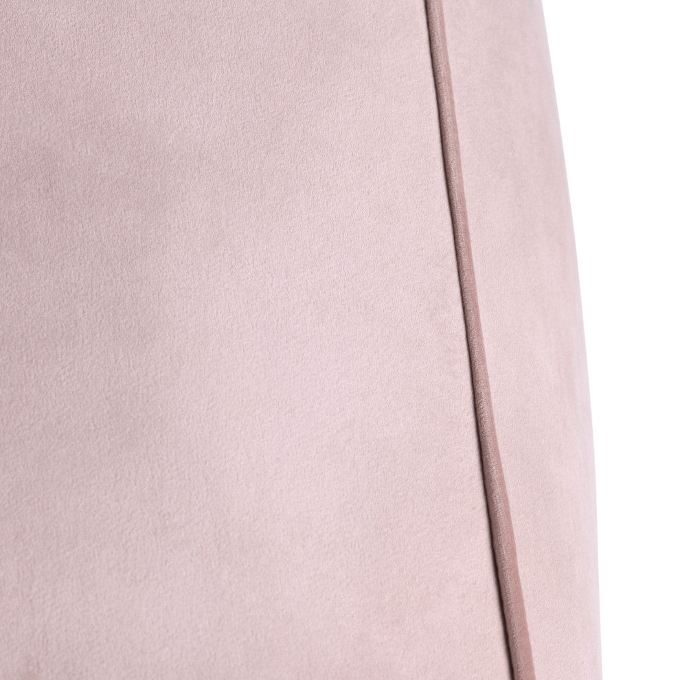 Cerra Velvet Square Pouf, Pink