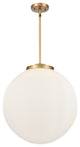 Beacon Pendant, Brushed Brass, Matte White, Matte White