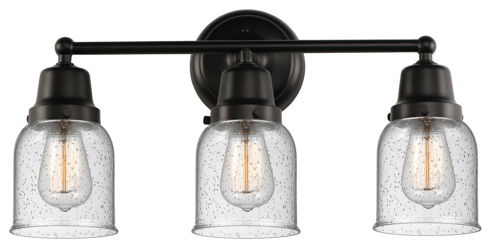 Innovations 623-3W-BK-G54 3-Light Bath Vanity Light, Matte Black