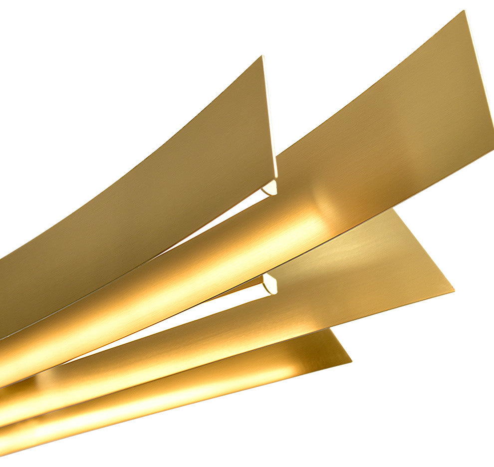Candora Integrated LED Chandelier, Brass, 50 Inches
