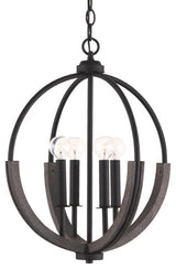 Capital Lighting 347642 Clive 4 Light 16"W Multi Light Pendant - Carbon Grey /