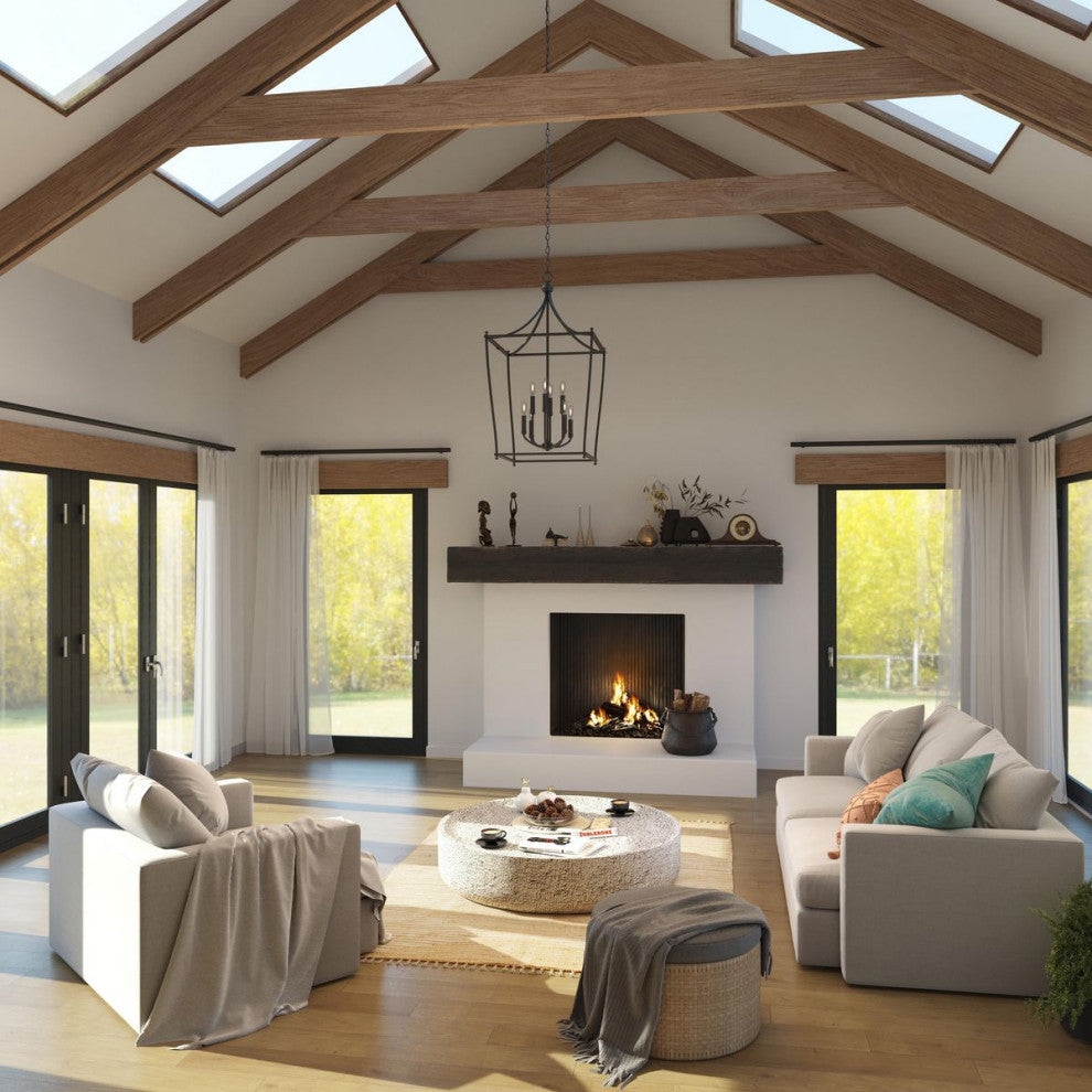 Parkhurst Collection 8-Light Matte Black Chandelier Foyer Pendant Light