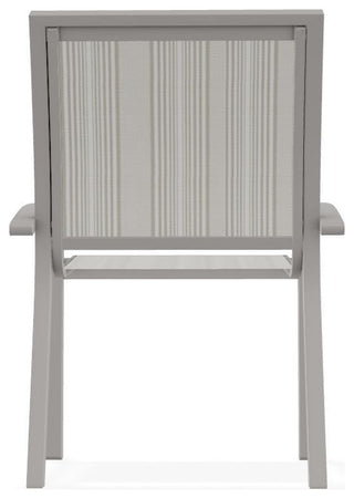 Kendall Sling Stackable Outdoor Dining Chair, Harbor/Warm Gray