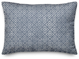 Distressed Tile Patterned 14x20 Lumbar Pillow