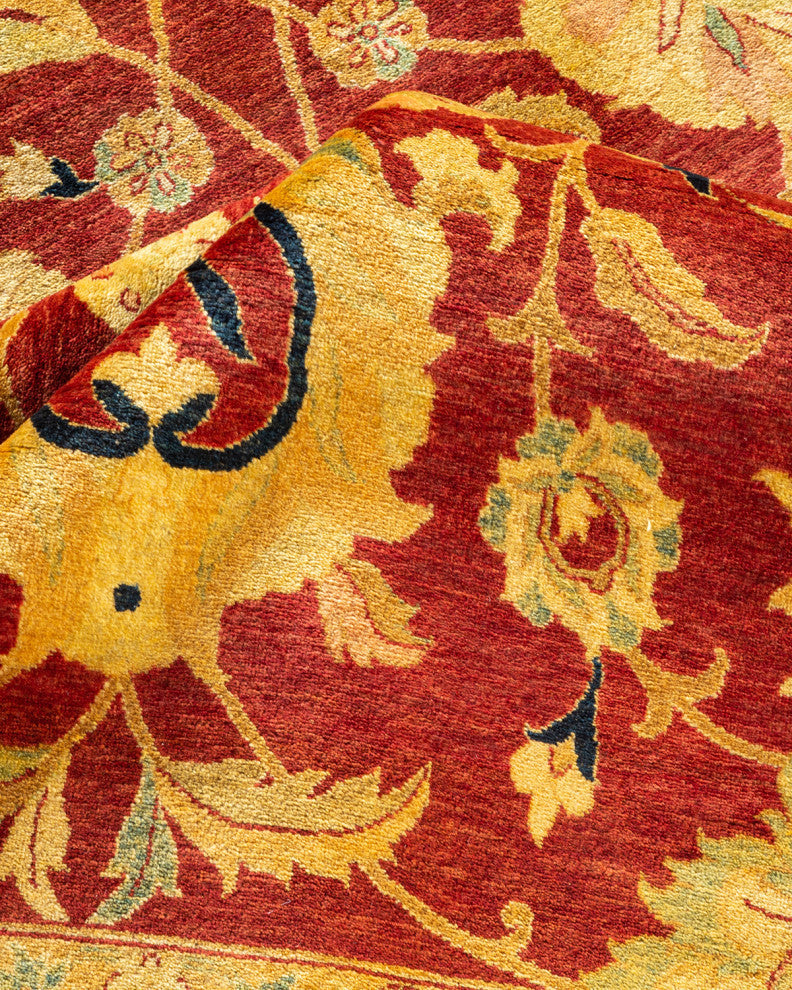 Thomas, One-of-a-Kind Hand-Knotted Area Rug, Orange, 8' 0"x10' 2"