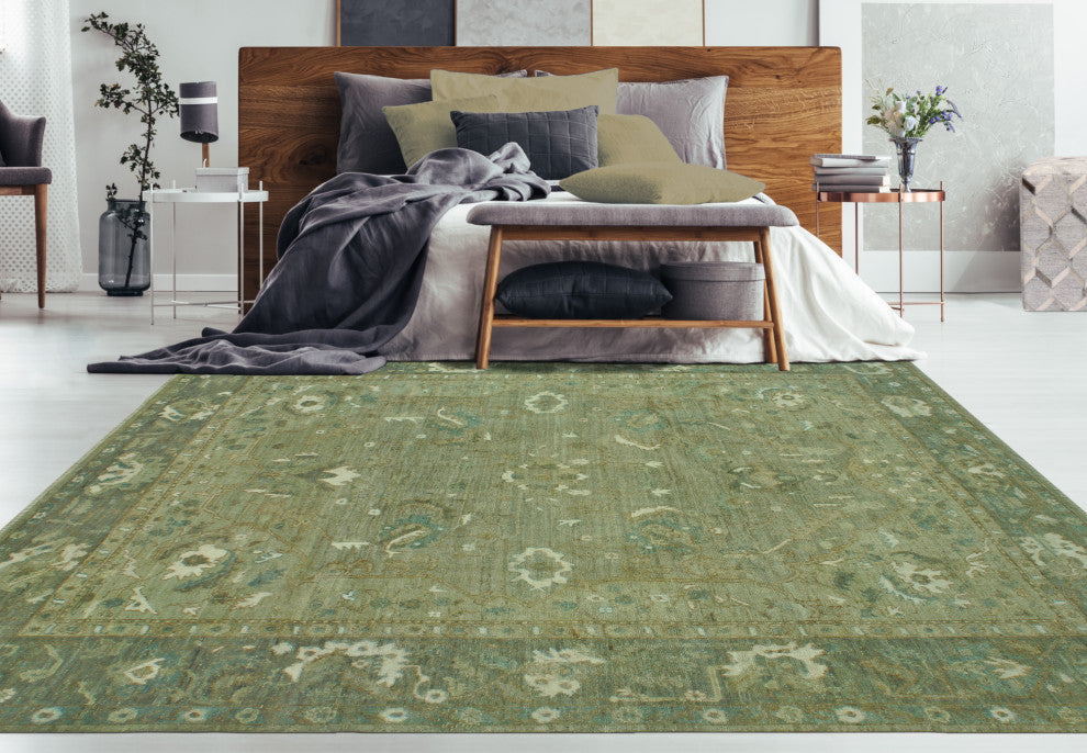 Fine Chobi Andi Grey/Ivory Rug, 8'4 x 9'11