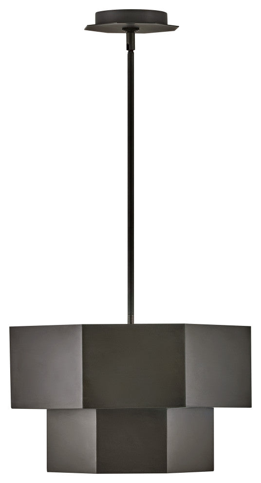 Hinkley Facet Convertible Chandelier, Black Oxide, 16.5"