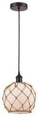 Innovations 616-1P-OB-G121-8RB-LED 1-Light Mini Pendant, Oil Rubbed Bronze